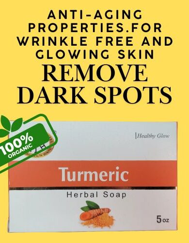 title image of turmeric soap 100% organic herbal product